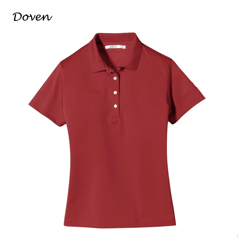 Wholesale ladies sports uniform slim fit polo shirt for women
