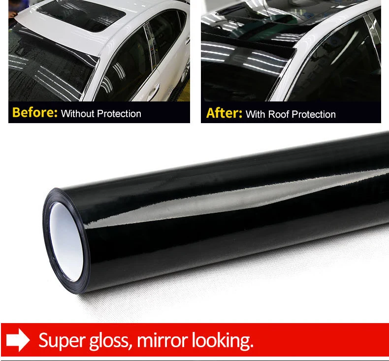 Carbins Car Roof Protection Film Glossy Black Panoramic Sunroof Film