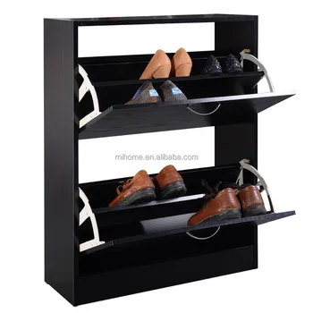 3 Drawer Wooden Shoe Storage Cabinet Cupboard Rack Stand Unit
