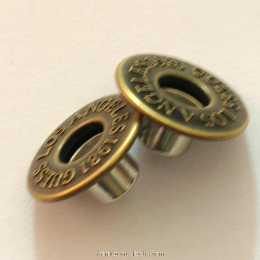 20mm Anti Brass 2 Prong Shank Jeans Metal Button For Denim Buy Denim