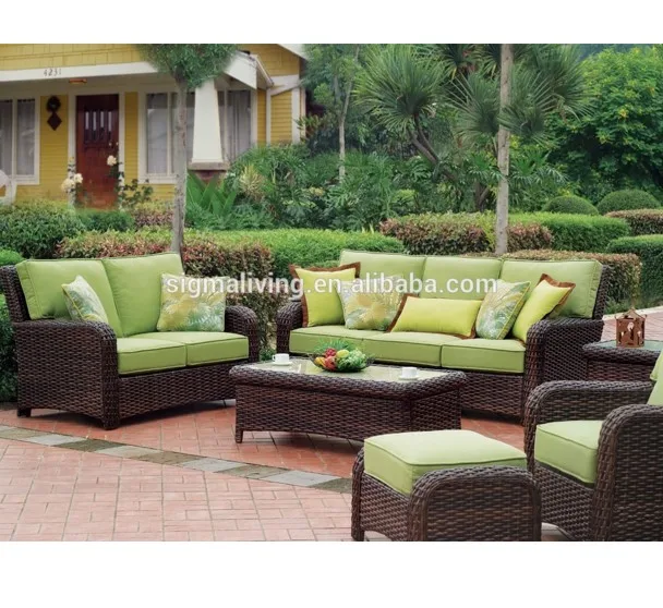 Garden Furniture Cane Patio Furniture Rattan Sofa Sets All Weather