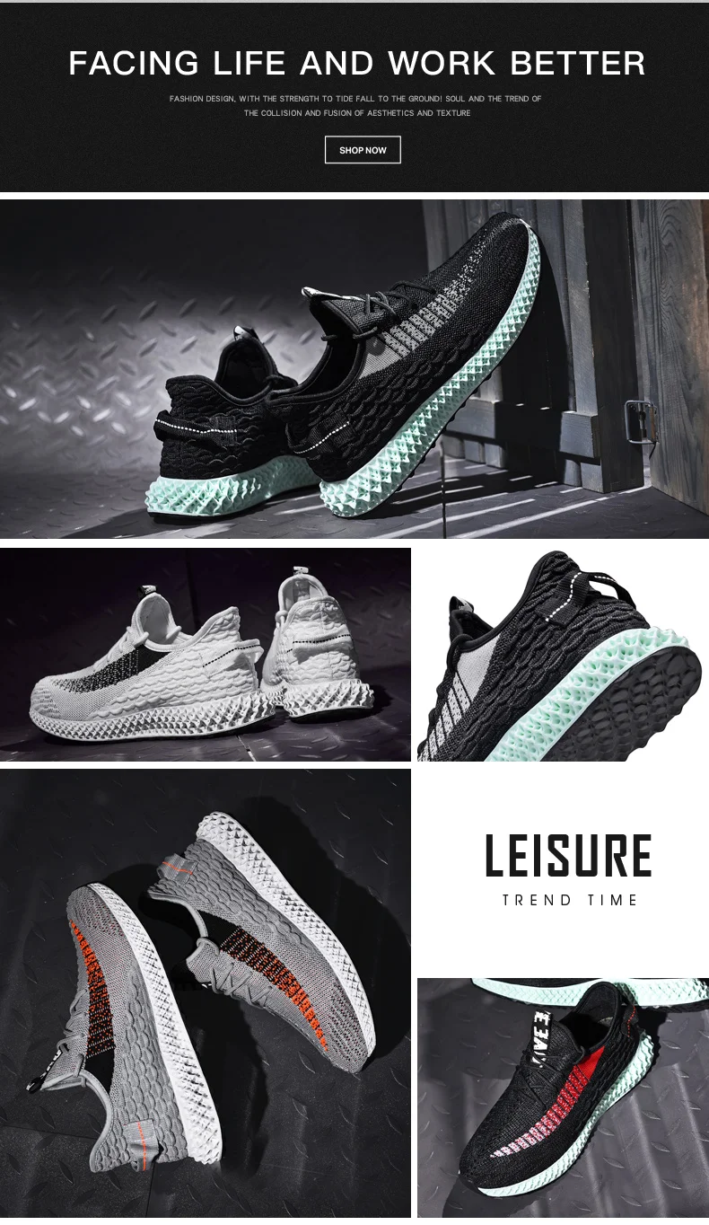 2019 New Arrived Spring Summer Men Futurecraft 4D Running Shoes Low Top Sneakers Knit Breathable Wear-resistant Casual  Shoes