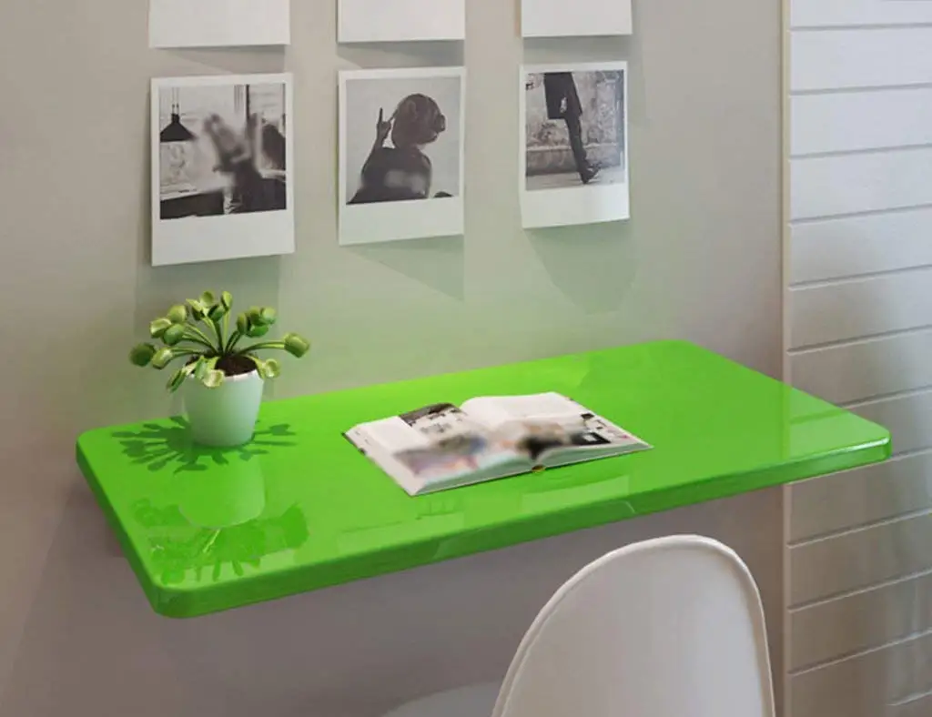 Mmdp Wall-mounted Laptop Desk Paint Foldable Dining Table Office Table Computer Desk Learning Table Size Optional (Size : 8040cm)