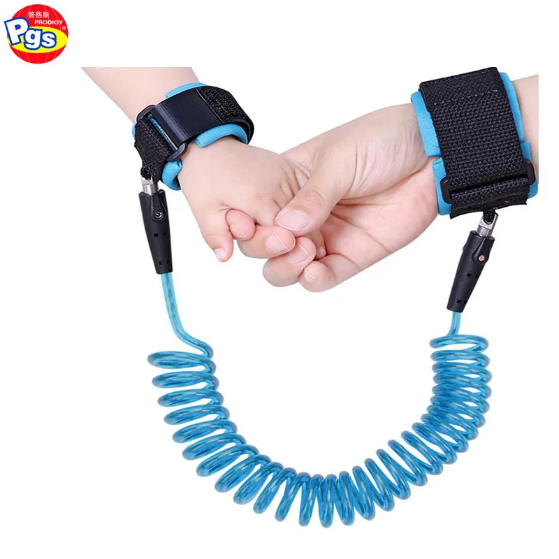 Besylo Bebé Anti-perdido Cinturón Cinturón de mano para caminar de 1,5 m para niños pequeños pulsera con correa de seguridad giratoria de 360 °con cuerda de alambre elástico y candado de seguridad 