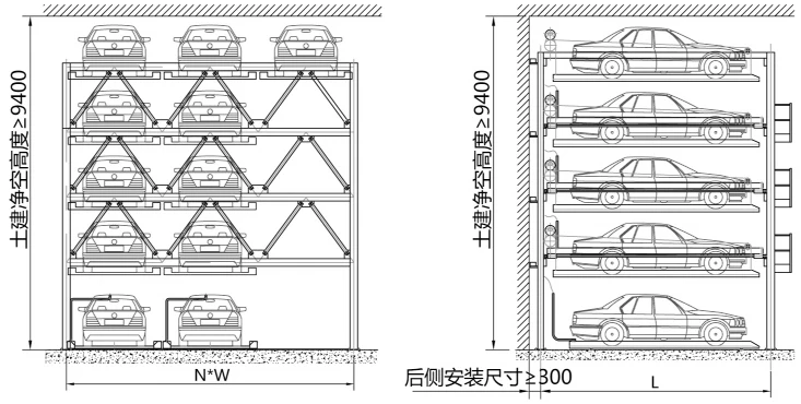 lift sliding puzzle parkig lift system