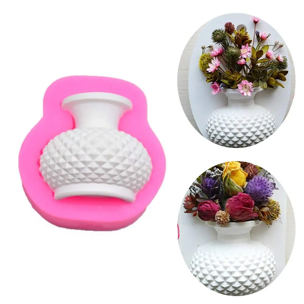 DIY Cake Decorating Molds,Creative Silicone 3D Flower Vase Shape Fondant Chocolate Candy Mould for Kitchen Bakery Baking,Handmade Soap Craft Molds