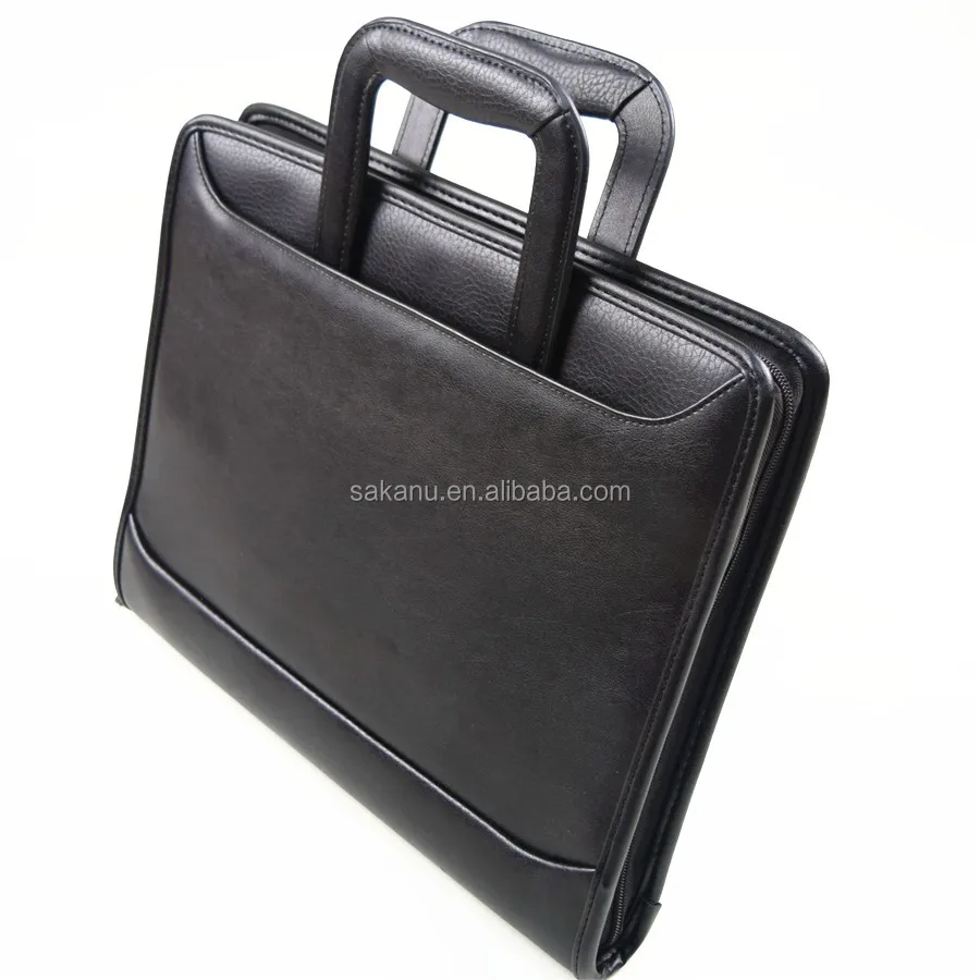 Leather Folder Briefcase With Retractable Handles Buy Briefcase With