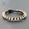 Fashion pearl beauty white beads friendship weave bracelets