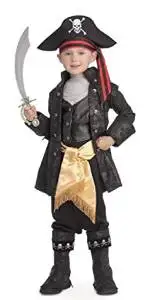 Pirates of the Seven Seas Child's Captain Black Costume, Medium