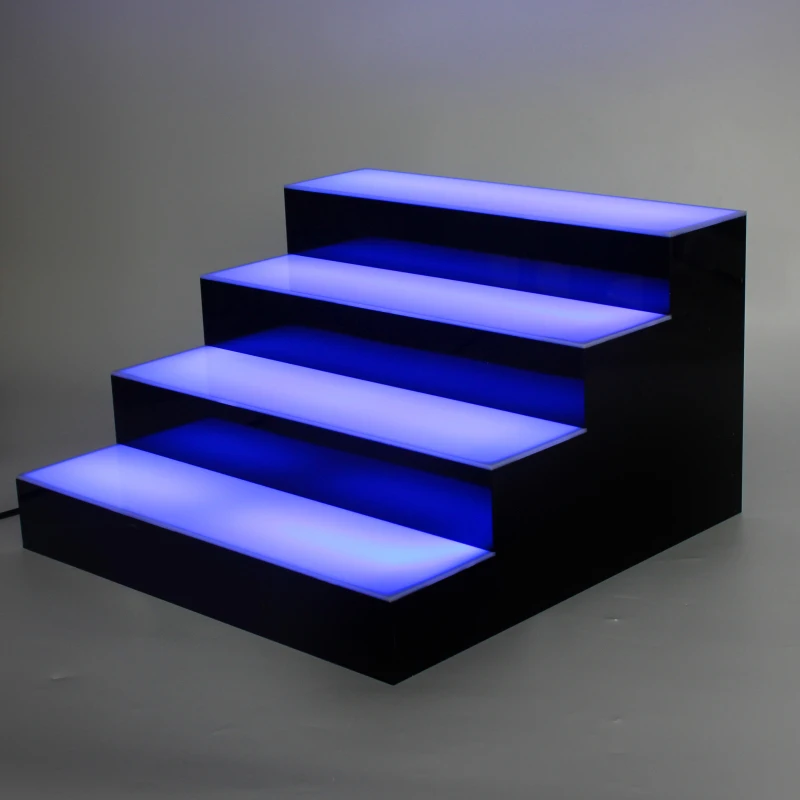 Deluxe Clear Acrylic Step Display With Led Light Acrylic Stair Display   HTB1uCFNb XYBeNkHFrdq6AiuVXaC 