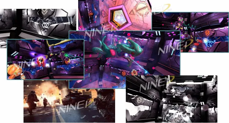 High income vr shooting walking virtual reality games exciting 5 players 9d vr simulator platoon