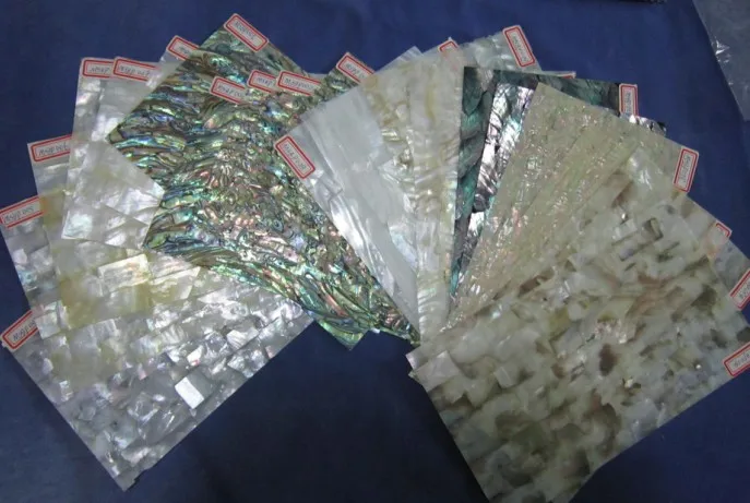 Awabi Shell Button Seashell Paper Luster Inlay with Japanese Awabi Abalone Shell Stickers ...