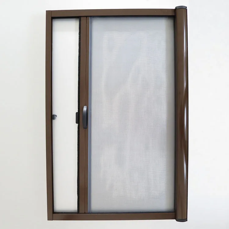 Aluminum frame retractable screens for door folding mosquito screen door