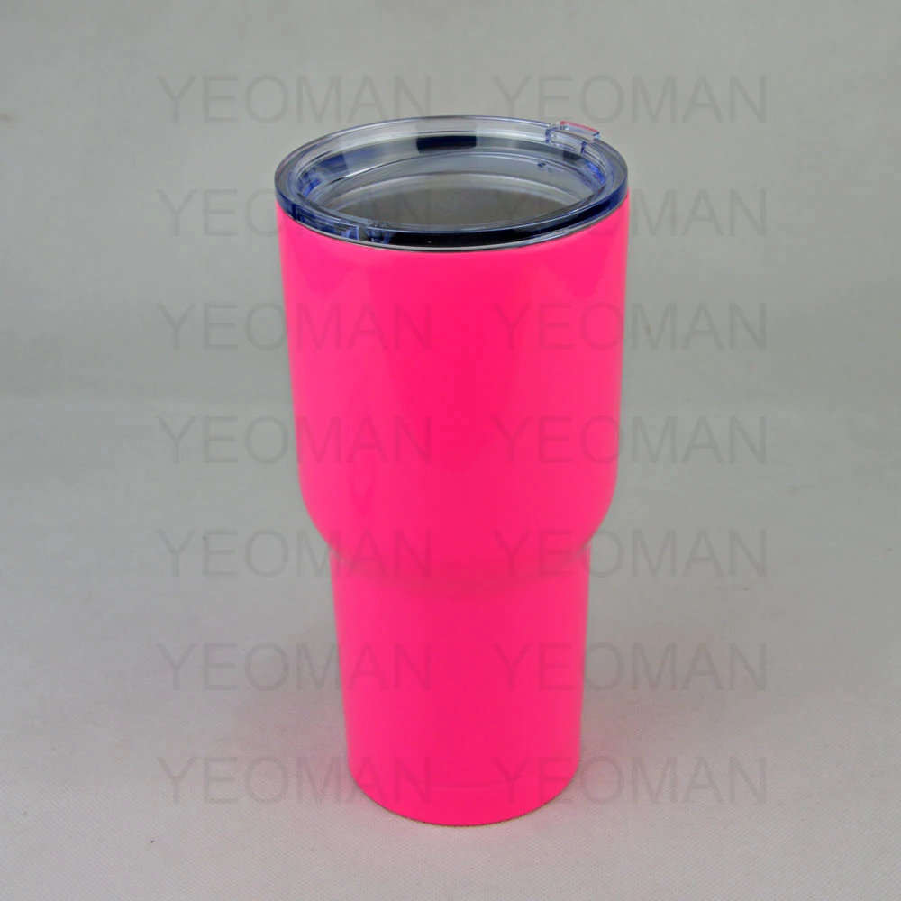 tumblers with lids bulk in Powder Pink 30 Wholesale Coated Steel Stainless oz Hot