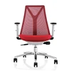 Y Shape Back Support Red Mesh Medium Back Ergonomic Task Chair For Office and Home