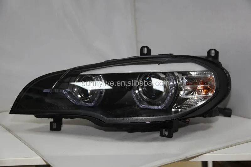 2007-2011 Year For BMW X5 E70 LED Head Light Lamps Black Housing  SN  For Non AFS version