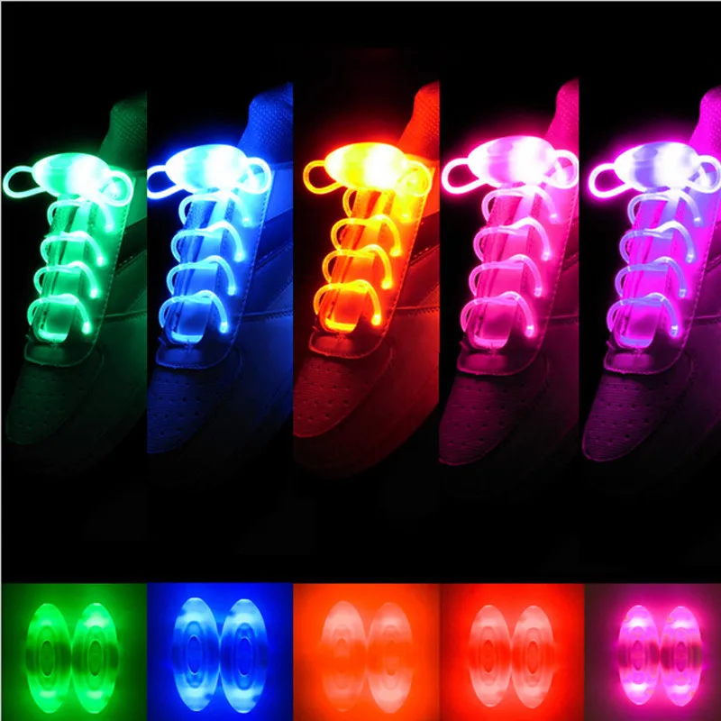 1-50 Pairs of LED Shoelaces Light Up Fibre Glow Flashing Luminous Shoe Laces UK 