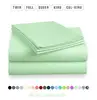 Hot selling Hypoallergenic Winkle Fade Stain Resistance Double Brushed Microfiber Light Green Color Bed Sheet Set
