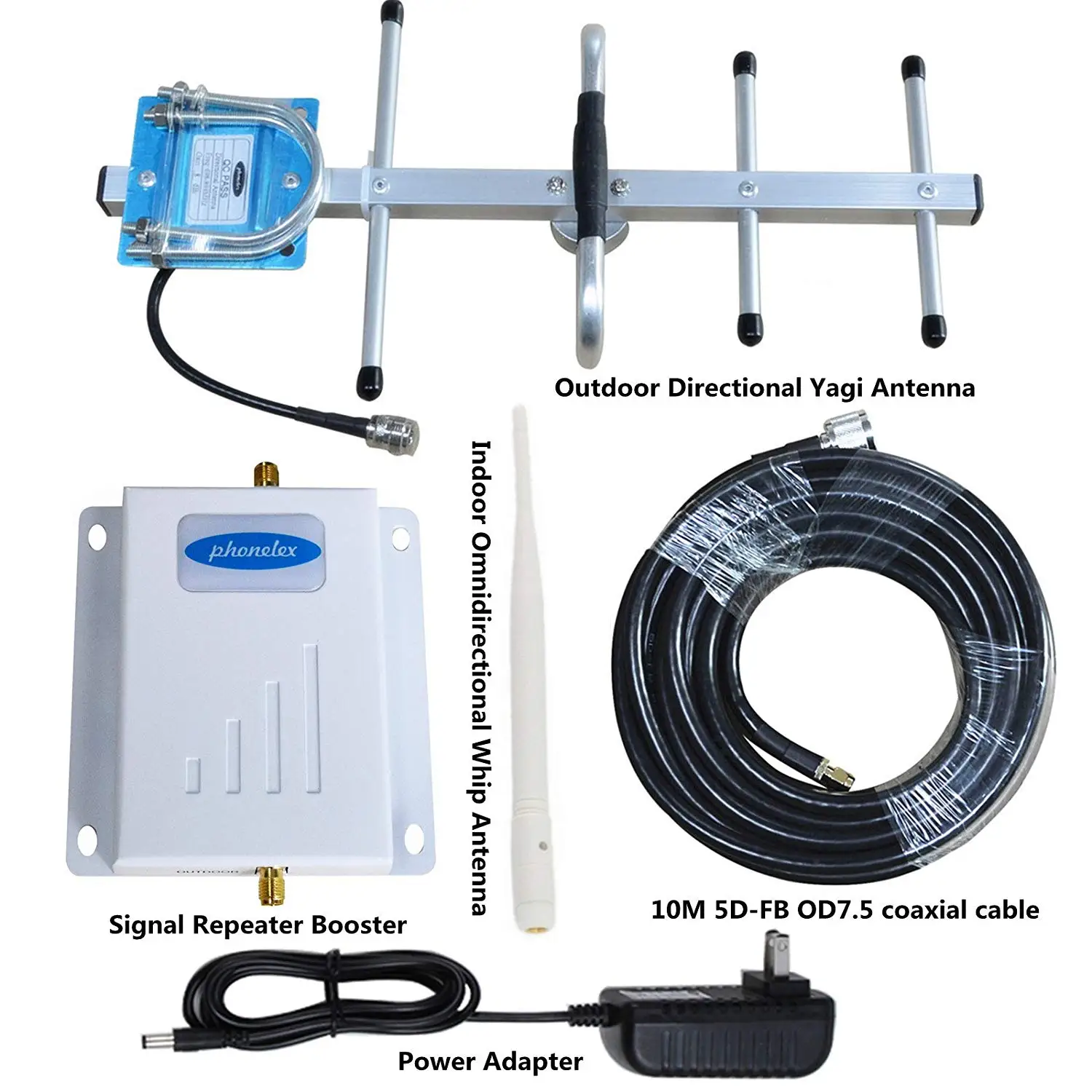 Phonelex Verizon Cell Phone Signal Booster Amplifier 4G LTE 700Mhz Band13 Cell Signal Booster Wireless Verizon Mobile Phone Signal Booster Repeater (Whip/Yagi C)