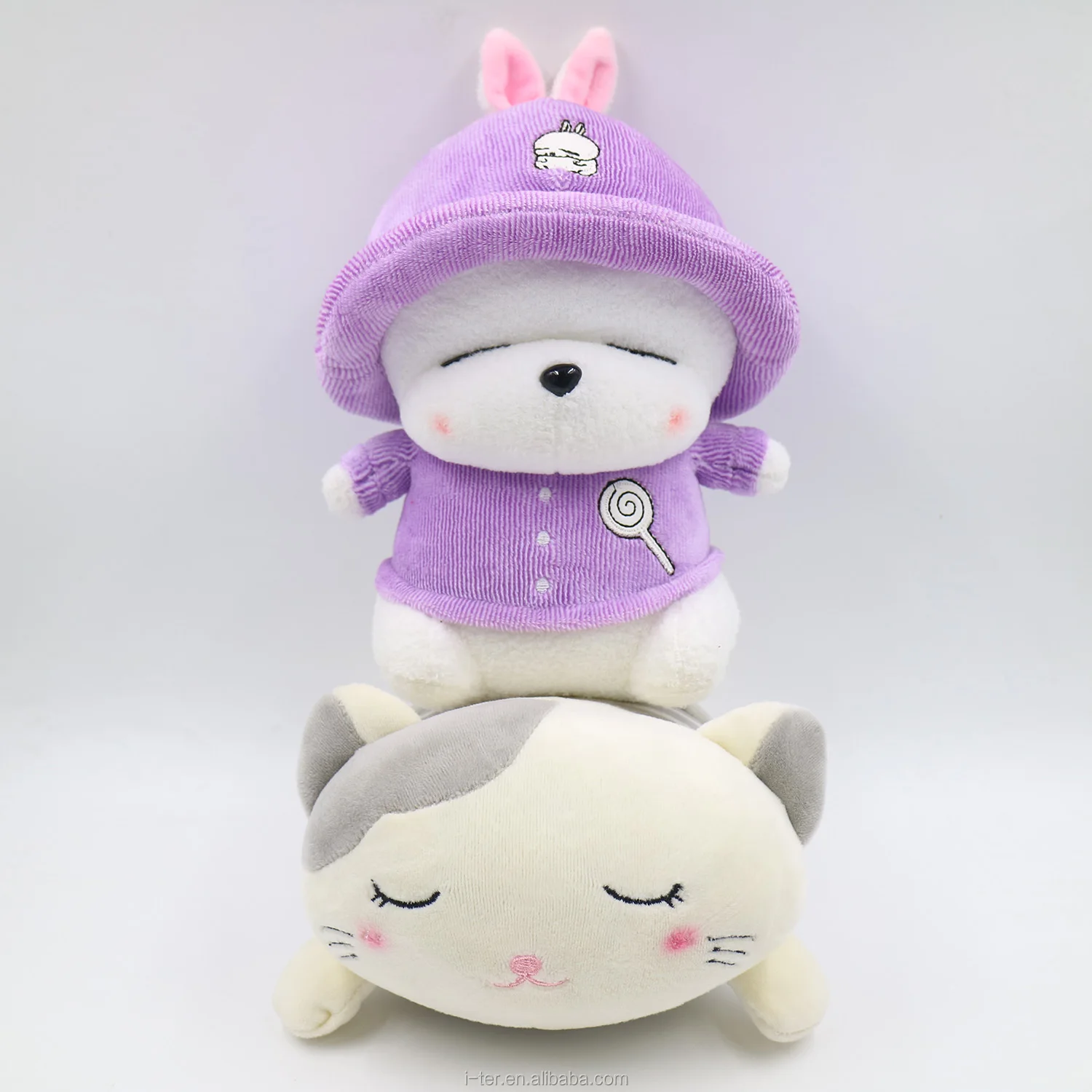 Adorable Korean Doll Cartoon Plush Toy Purple Rabbit Plush Toys - Buy