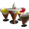 outdoor leisure furniture Ice Cream Cone chair and table set restaurant Shop Furniture