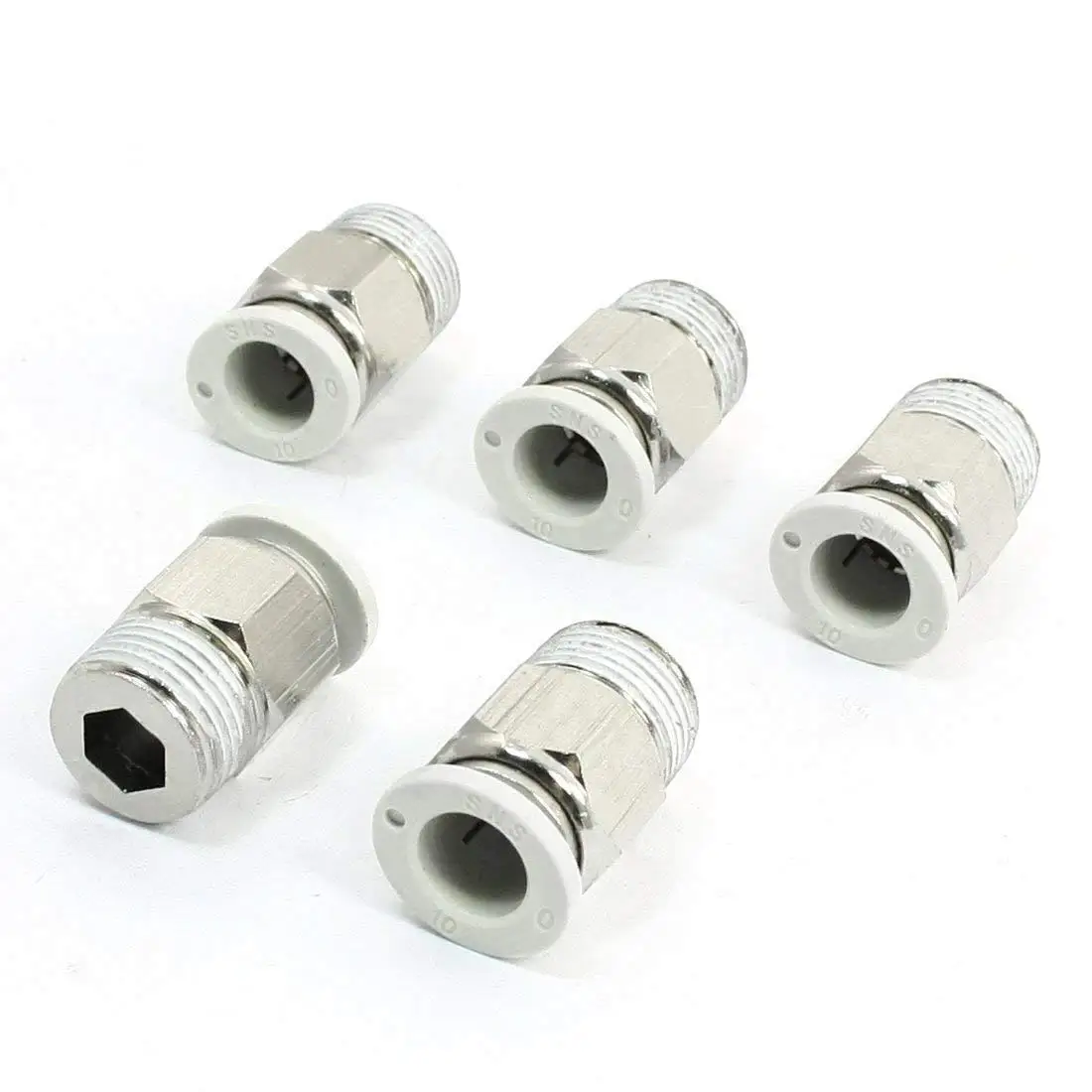 10mm 21x Pneumatic Male Elbow Connector Tube OD 3//8/" X NPT 1//4 PU Air Push In