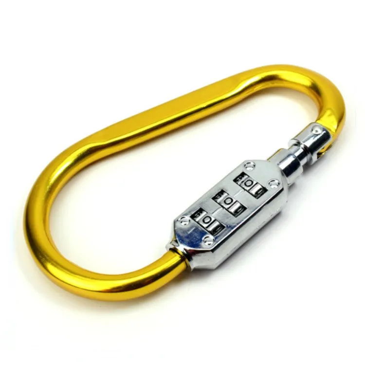 Combination Lock Carabiner Aluminium Alloy Password Carabiner With
