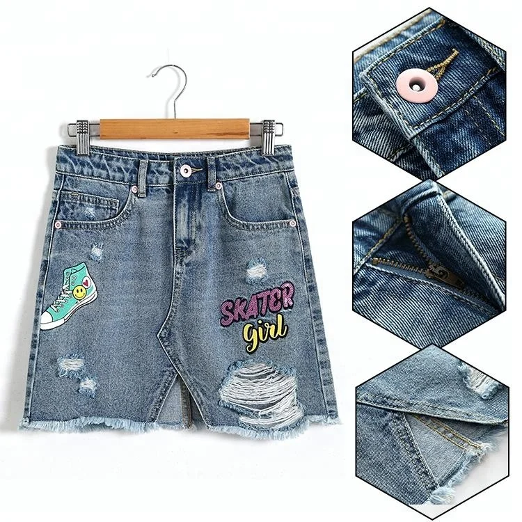 saia jeans adolescente