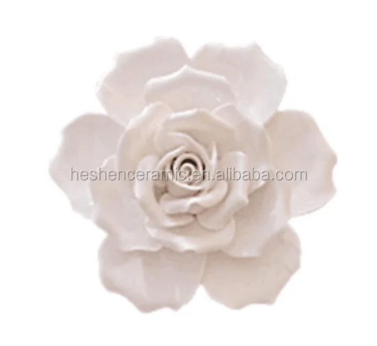 7cm 9cm 12cm Handmade Ceramic Rose Flowers with Custom Color