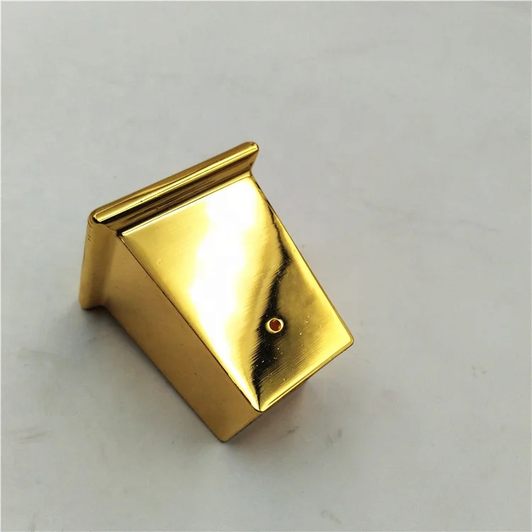 Square gold ferrules furniture leg tips decorative metal brass end caps TLS-64