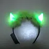 Wholesale party red/green devil flashing LED horn headband ,light up headband