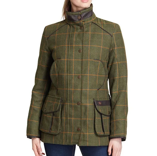 Country Clothing 100 Tweed Army Green Plaid Jacket Women Buy Tweed