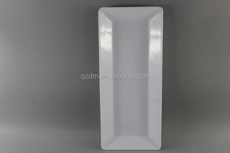 White Melamine Square Tray Plastic Rectangle Tray Tableware