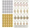 leaf dread bead metal color braid hair beads for braiding hair, dreadlock jewelry