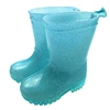 Led Light Flash Fashion Transparent PVC Rain Boots Shoes for Kids