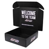 custom logo printed matte black flat mailers colored corrugated e commerce shipping boxes for fanny pack leather