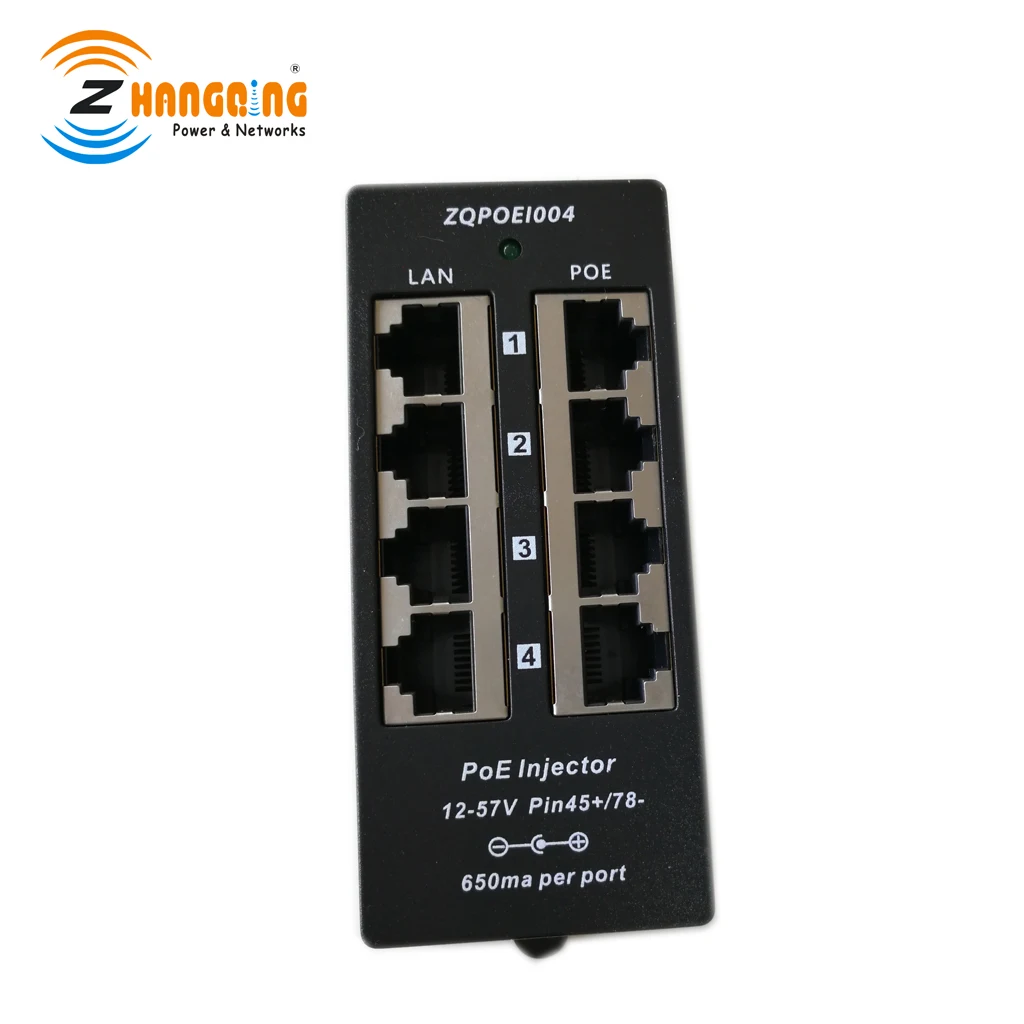 PoE Injector 8 Port Passive POE//POE Wall Mount Metal Case
