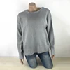 Wholesale spring autumn wool loose sexy back tie solid color girls stylish knitted women pullover sweater