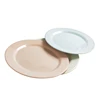 Top rate fashion design tableware round melamine plates with customized logo