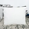 OEM blank plain canvas travel wash toiletry cosmetic bag bulk foldable customized 12 oz canvas makeup bag