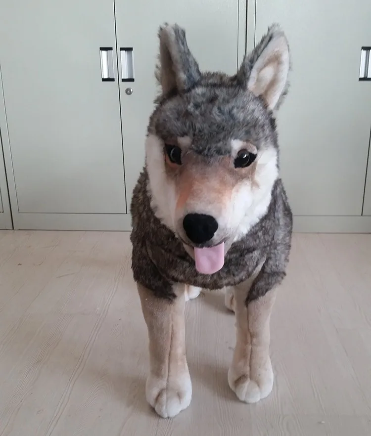 lifelike husky dog toy