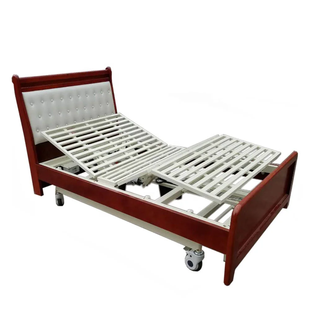 Three Function Wooden Modern Electric Hospital Nursing Home Care Bed ...