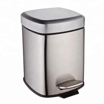 6l 12l 20l 30l Kitchen Square Step Pedal Stainless Steel Trash Can