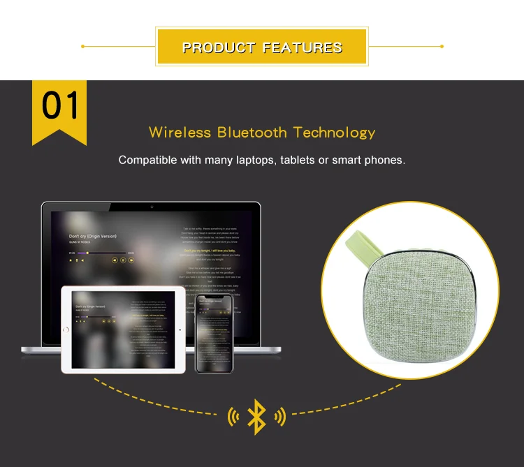 Handsfree Mini Fabric Portable OEM Wireless Speaker - ANKUX.COM