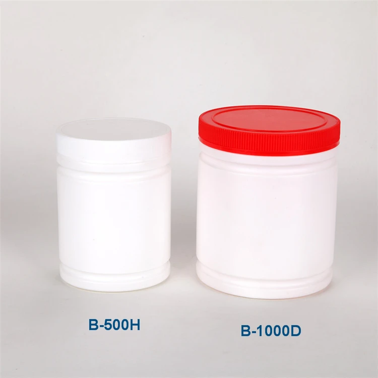 1000ml White Hdpe Plastic Protein Powder Storage Bottle Container With