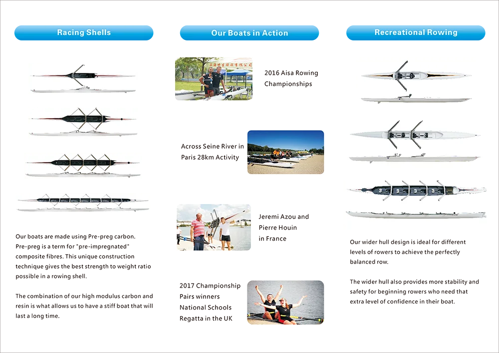 Carbon Fiber Rowing Boat Rowing Shell1x 2x 4x 8x Fisa Standard Buy