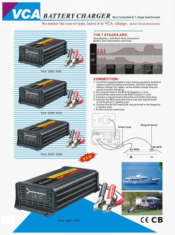 12V 7A Automatic Car Battery Charger, View Manufacture Intelligent 12V 