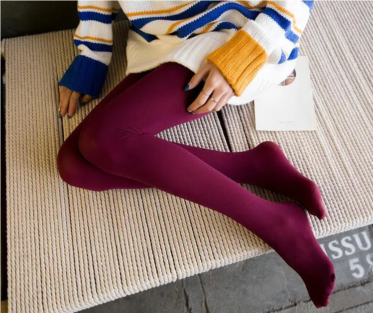 Cuhakci 8 Colors New Women 100 Velvet Candy Color 120d Pantyhose Japanese Stockings Women