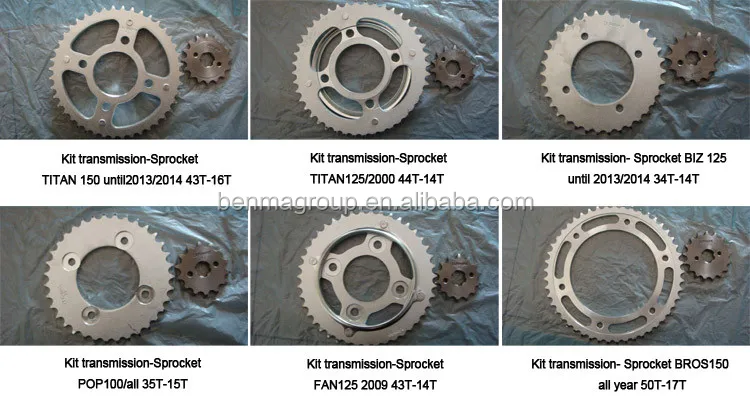 Motorcycle Scooter Drive Gear 530 520 420 428 Chain Motorcycle Sprocket ...