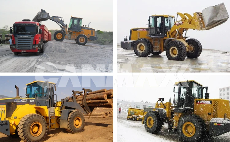 Earth moving machine wheel loader LW400FN; front end loader; 4x4 compact tractor with loader and backhoe